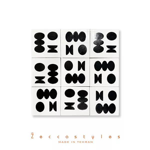 Domino - Zecca - 1 کاشی دست ساز نقشان مدل دومینو