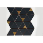موزاییک مثلثی پرسلان - مشکی طلایی