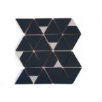 موزاییک مثلثی پرسلان - مشکی نقره ای