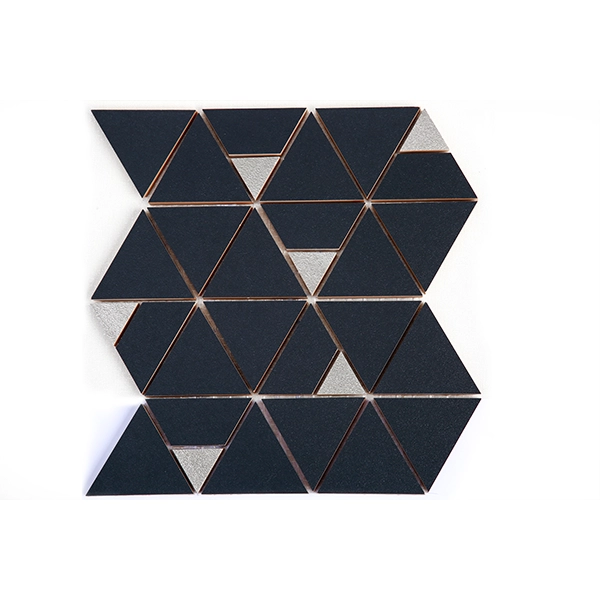 موزاییک مثلثی پرسلان - مشکی نقره ای