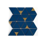 موزاییک مثلثی پرسلان - سرمه ای طلایی